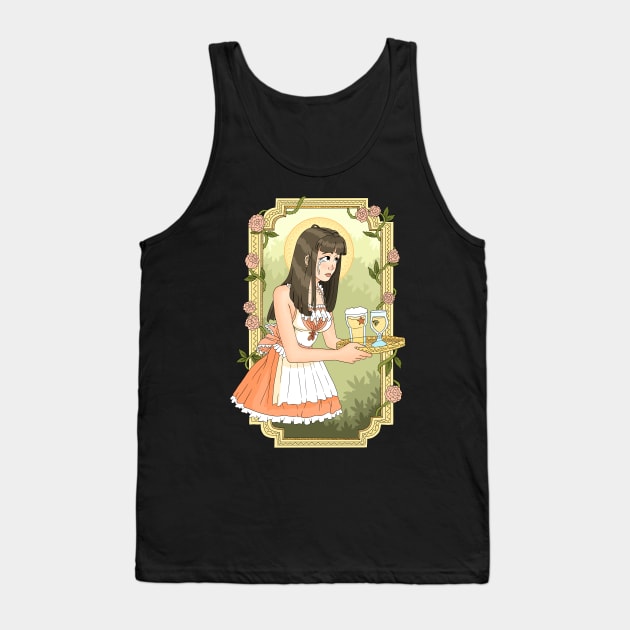 sad waiter girl. art niveau. roses. Tank Top by JJadx